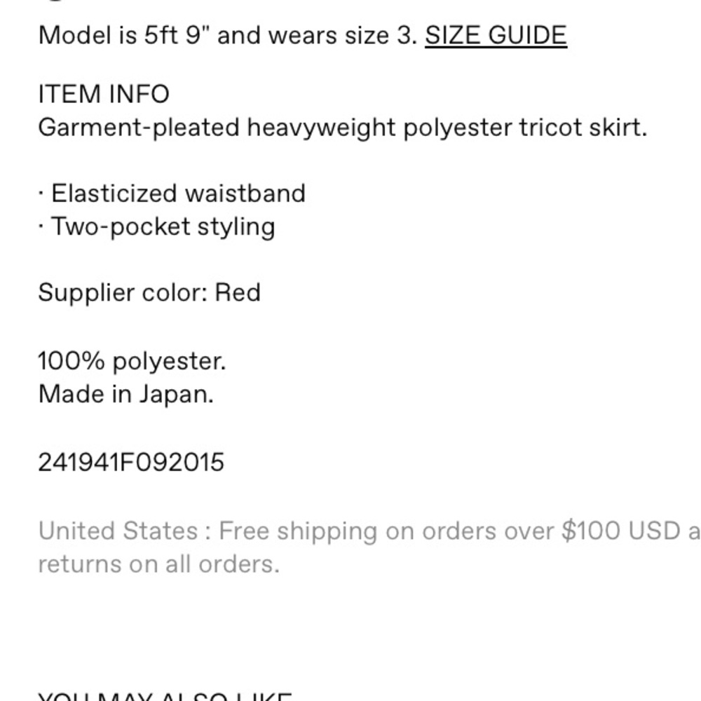 PLEATS PLEASE ISSEY MIYAKE
Red Thicker Bottoms 1 Midi Skirt - Picture 3 of 9